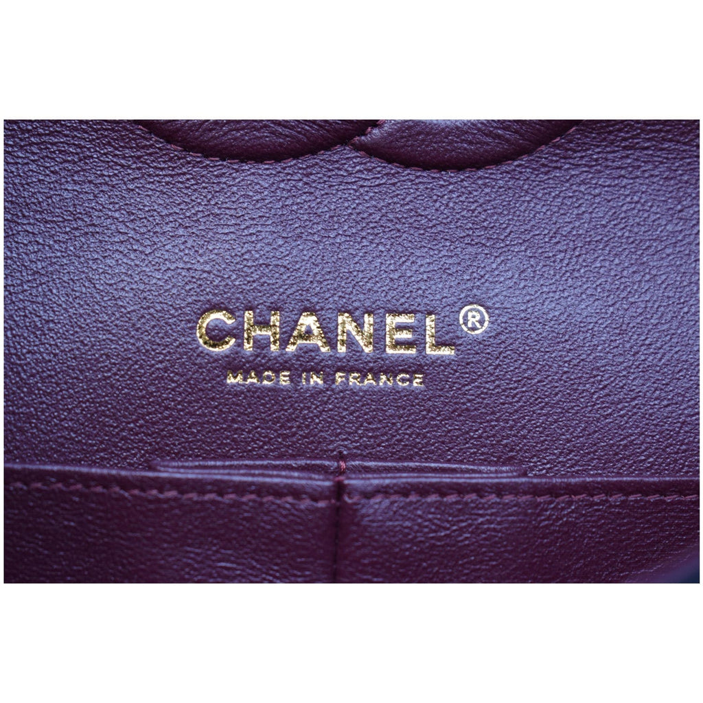 CHANEL Classic Double Flap Medium Leather Shoulder Bag Black