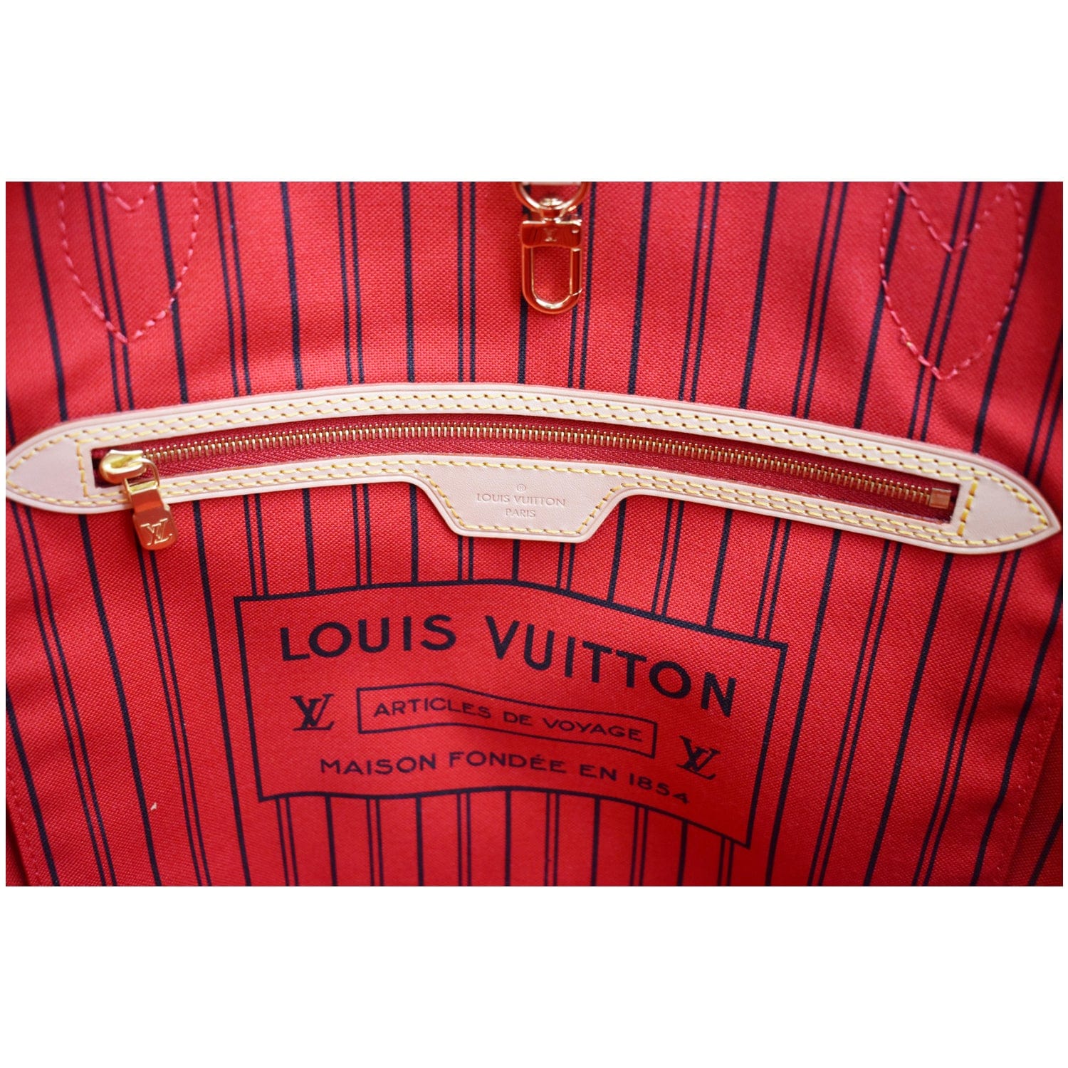 LOUIS VUITTON Neverfull MM Monogram Canvas Tote Bag Brown