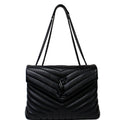 YVES SAINT LAURENT Medium Loulou Matelasse Leather Chain Shoulder Bag Black