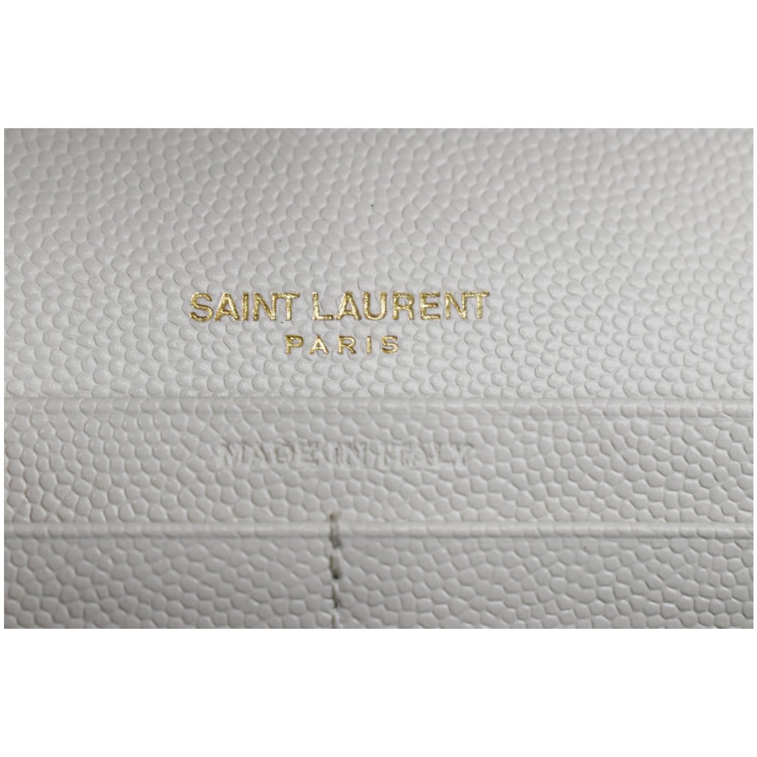 YVES SAINT LAURENT Envelope Small Leather Shoulder Bag Blanc Vintage