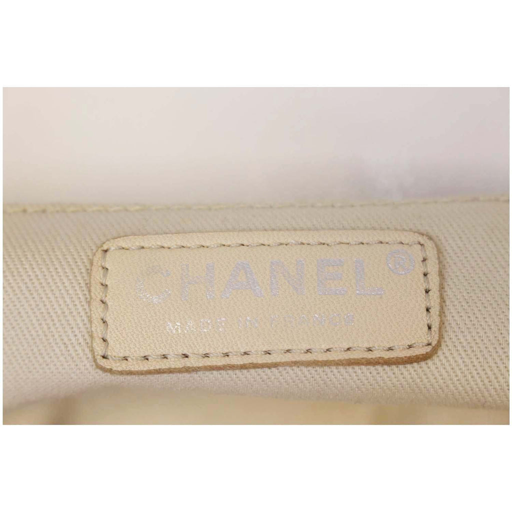 CHANEL Caviar Timeless CC Flap Shoulder Bag White
