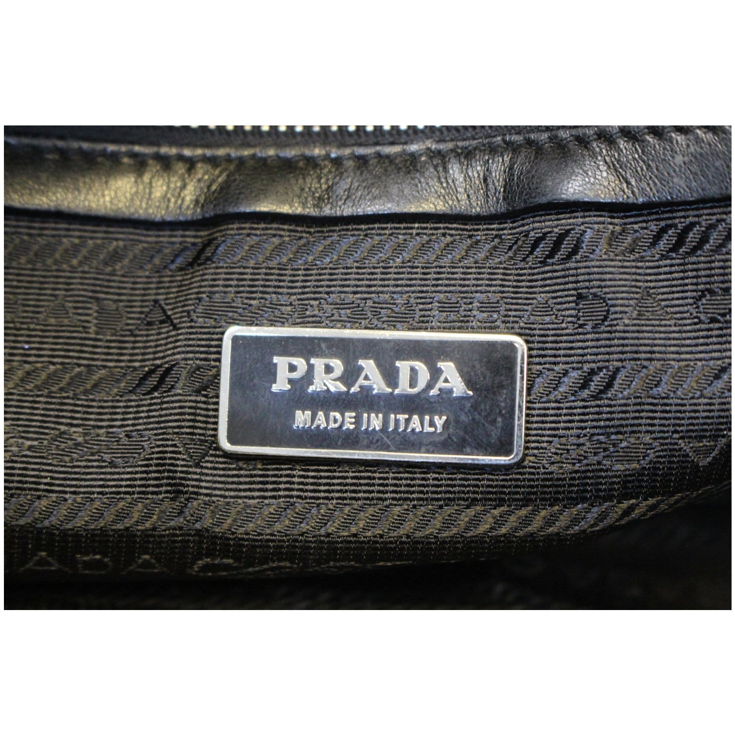 Prada Black Lambskin Leather Shoulder Bag