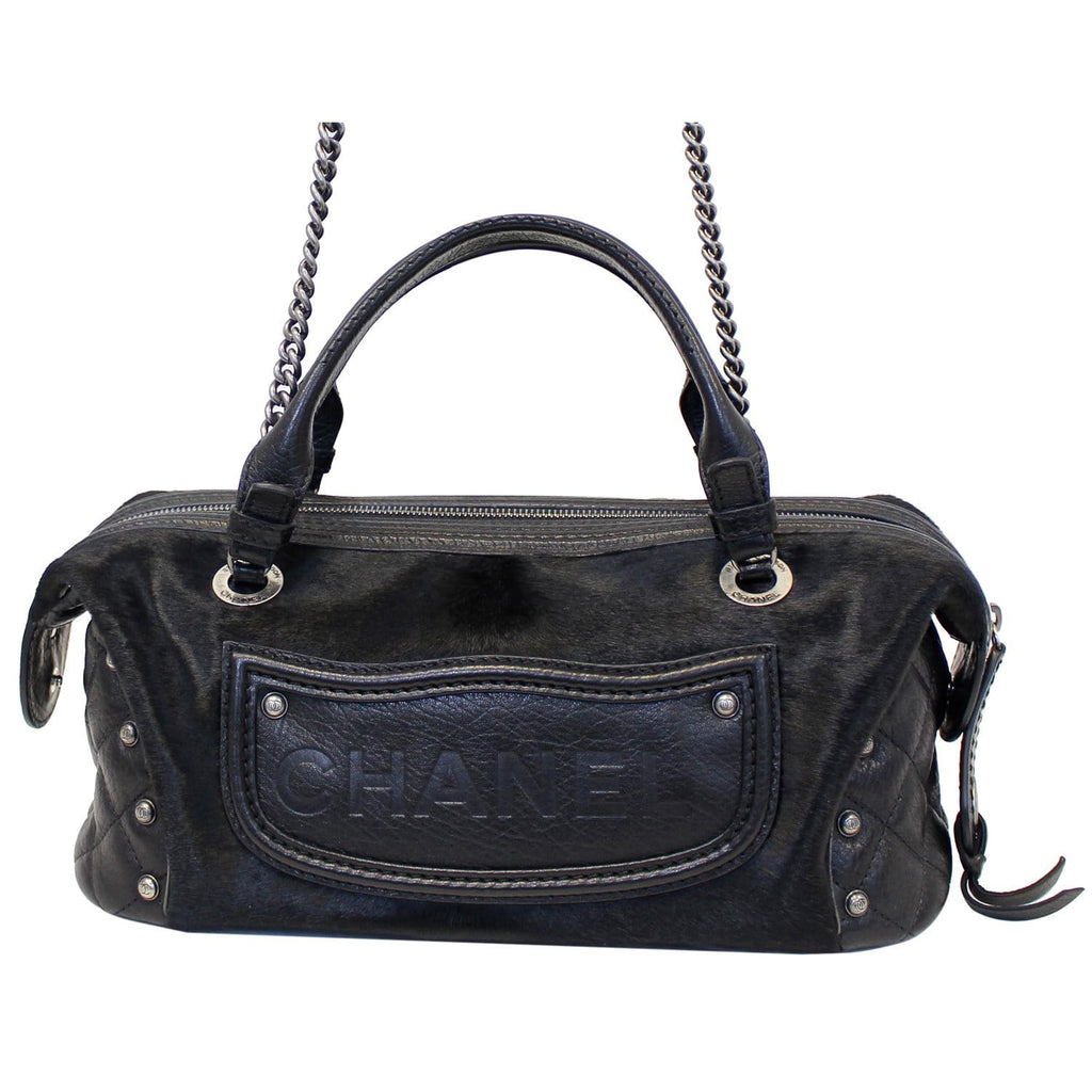 CHANEL Paris Dallas Pony Hair Leather Fringe Bowling Bag Black - Last Call