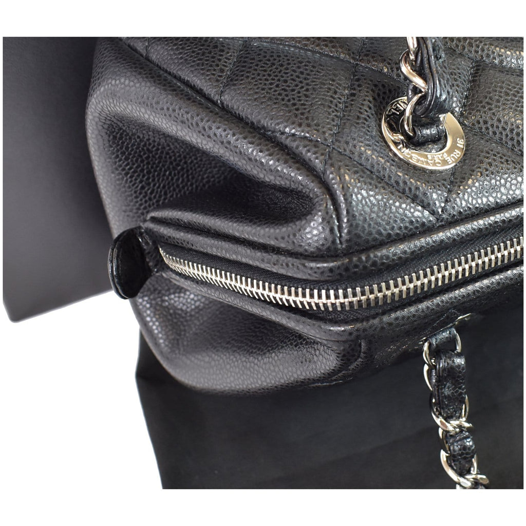 CHANEL Timeless CC Quilted Caviar Leather Small Chain Bowler Bag Black - 15% OFF