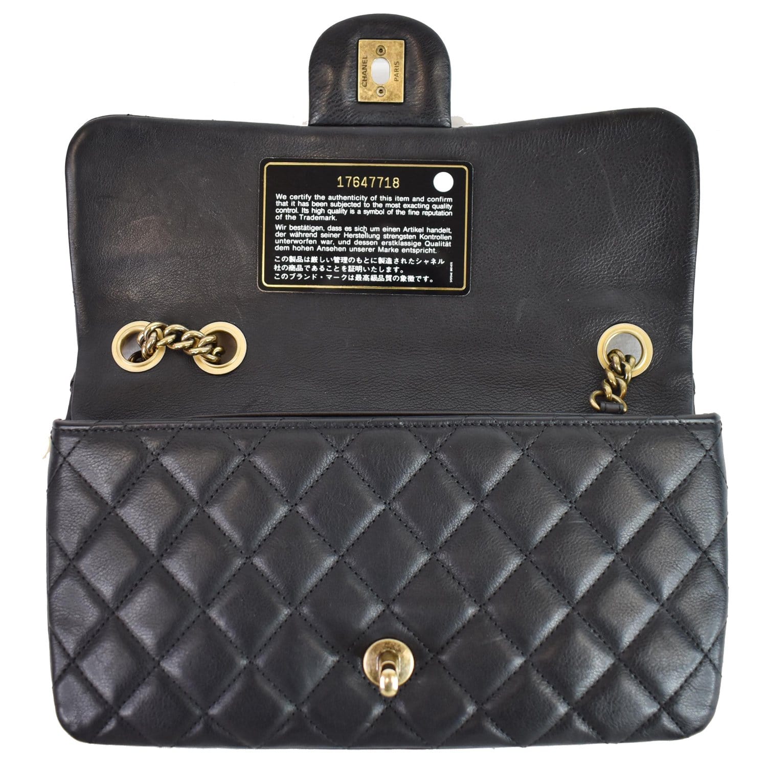 CHANEL CC Crown Flap Small Calfskin Leather Shoulder Bag Black