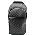 LOUIS VUITTON Michael Damier Graphite Canvas Backpack Bag Black