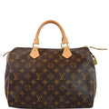 LOUIS VUITTON Speedy 30 Monogram Canvas Shoulder Bag Brown