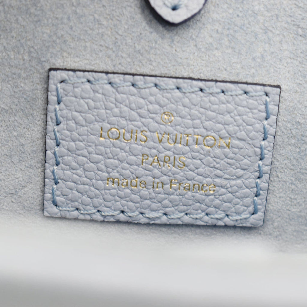 LOUIS VUITTON Onthego MM Giant Monogram Empreinte Tote Shoulder Bag Blue