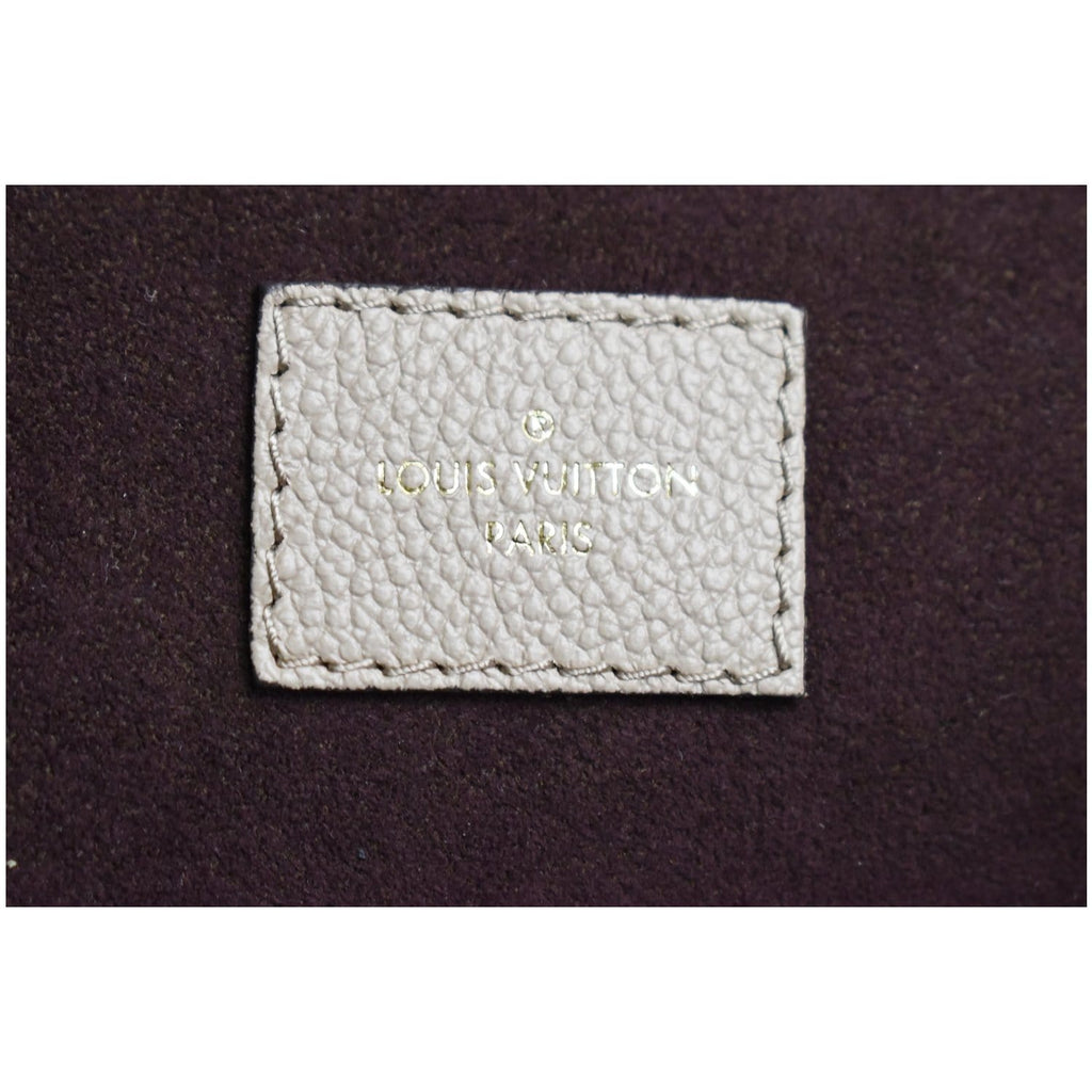 LOUIS VUITTON  Neverfull MM Monogram Empreinte Tote Bag Beige