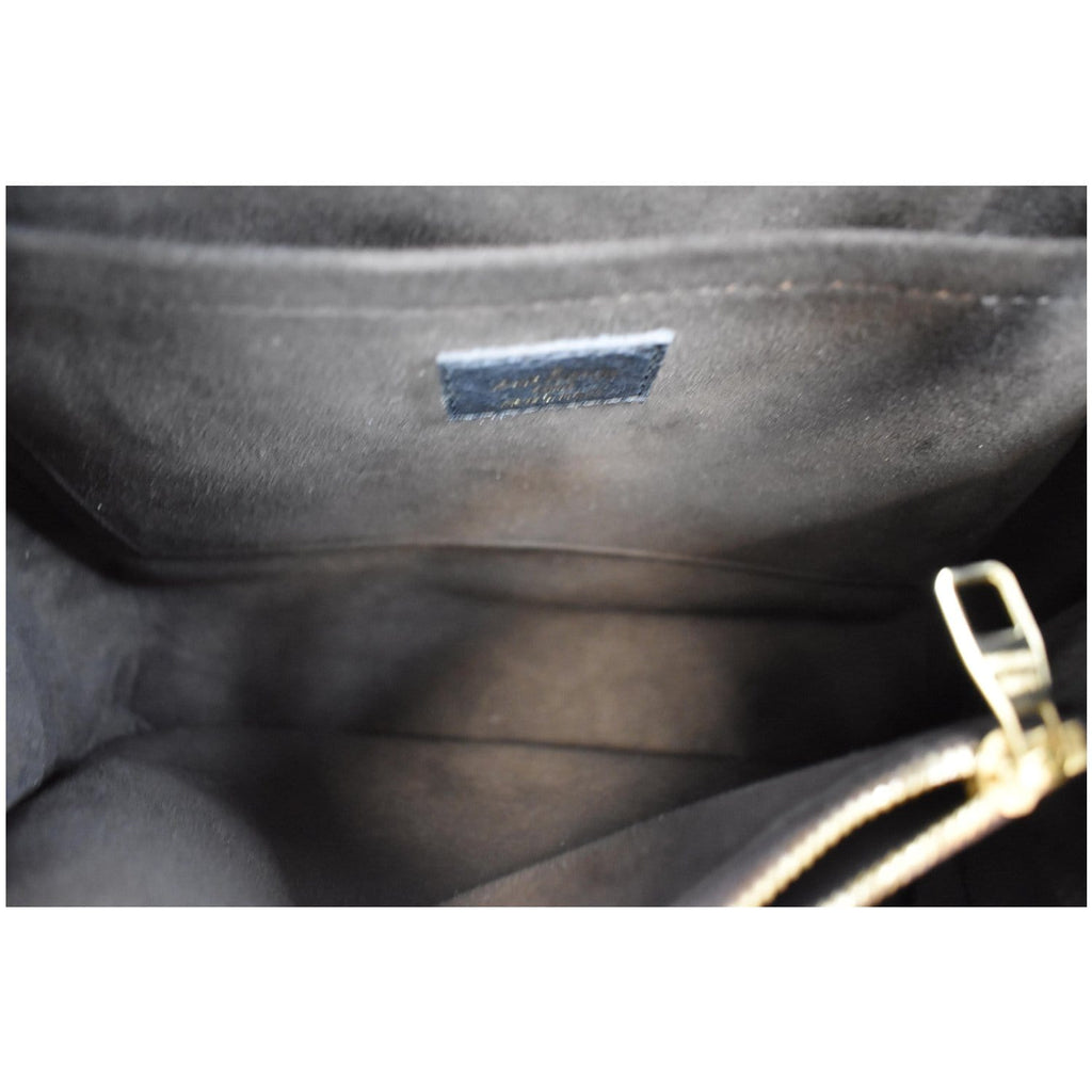 LOUIS VUITTON Trocadero Monogram Empreinte Leather Shoulder Bag Black