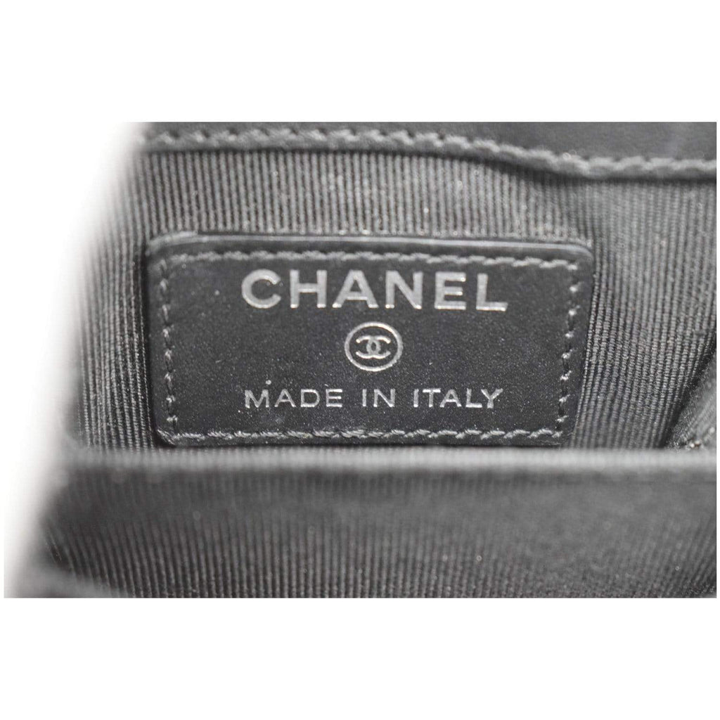 CHANEL O-Phone Holder Patent Leather Crossbody Bag Black