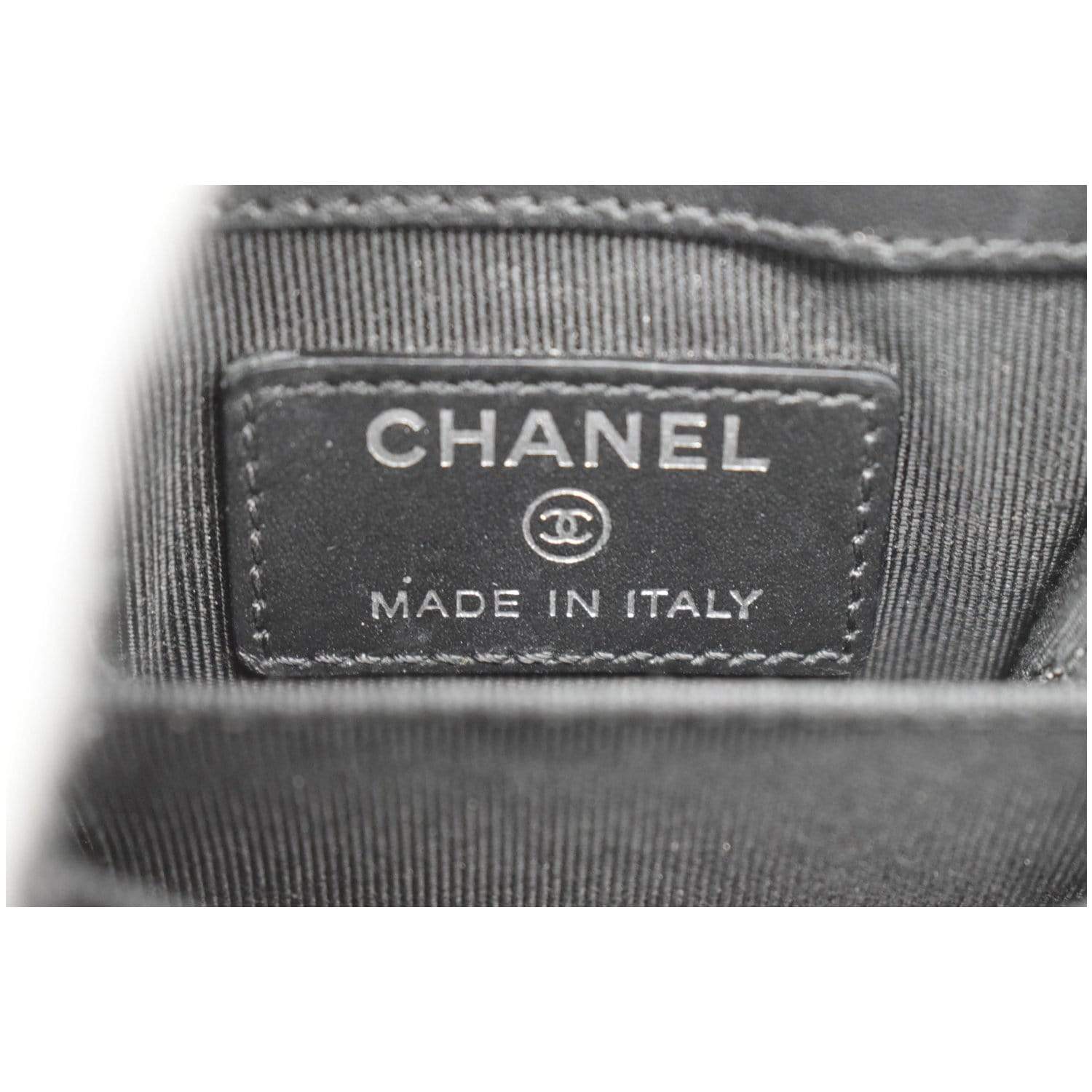 CHANEL O-Phone Holder Patent Leather Crossbody Bag Black