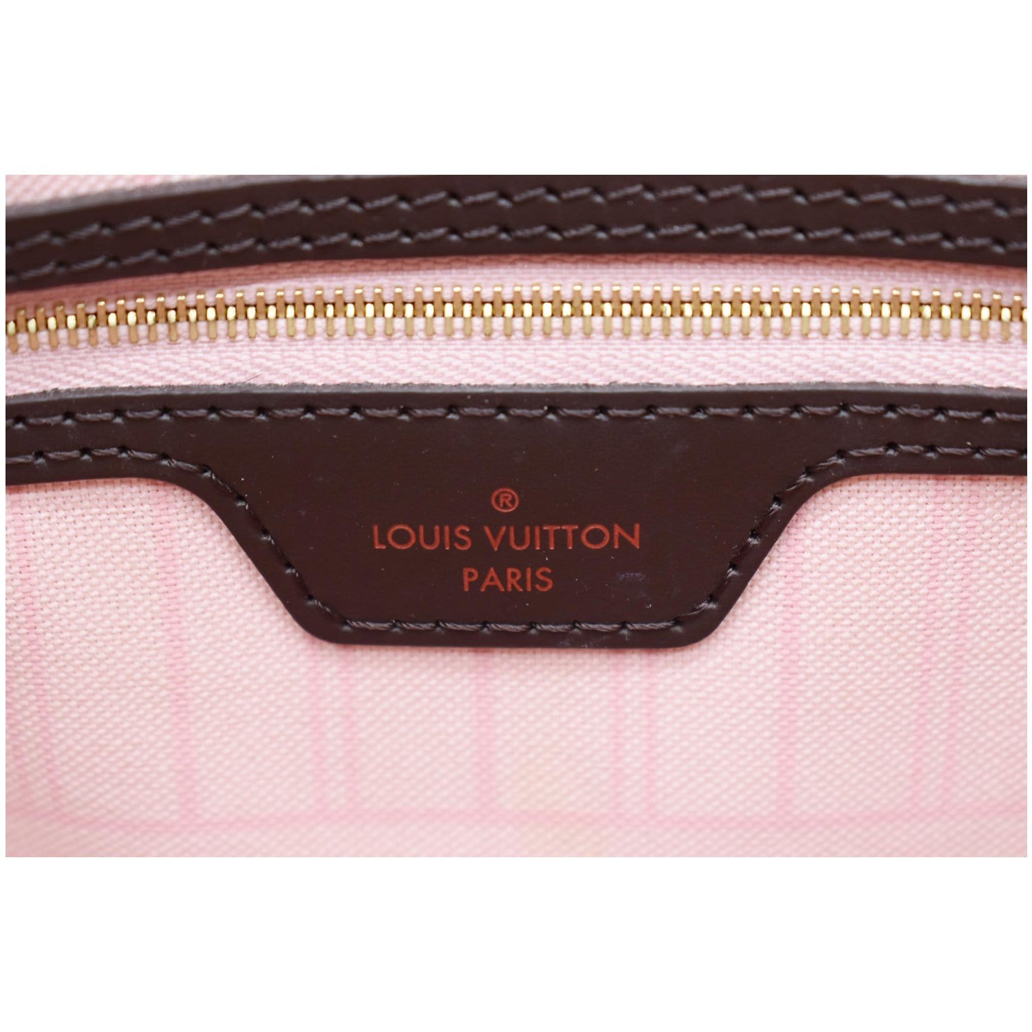 LOUIS VUITTON Neverfull MM Damier Ebene Tote Bag Brown