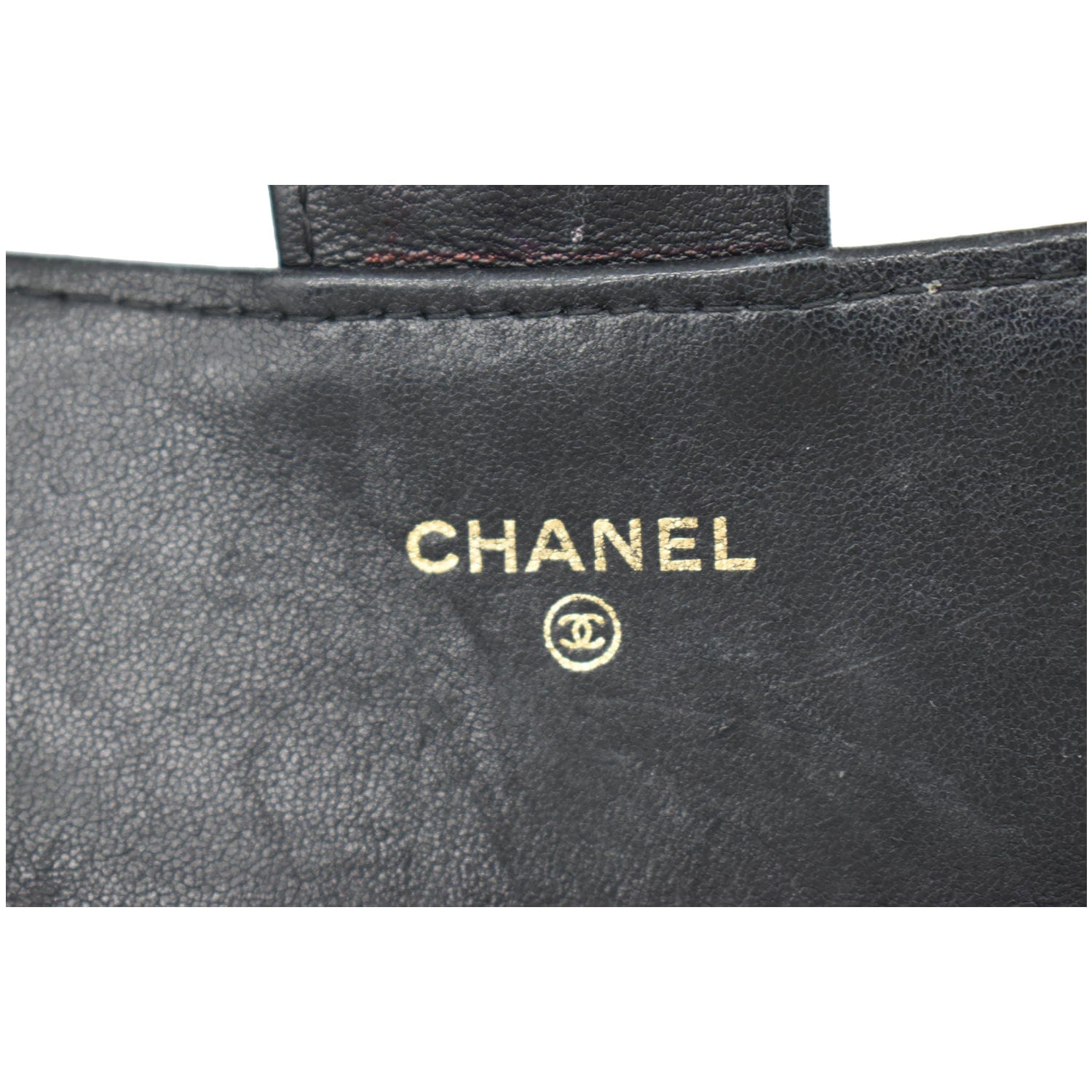 CHANEL Classic Long Flap Leather Wallet Black