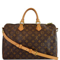 LOUIS VUITTON Speedy 35 Bandouliere Monogram Canvas Shoulder Bag Brown