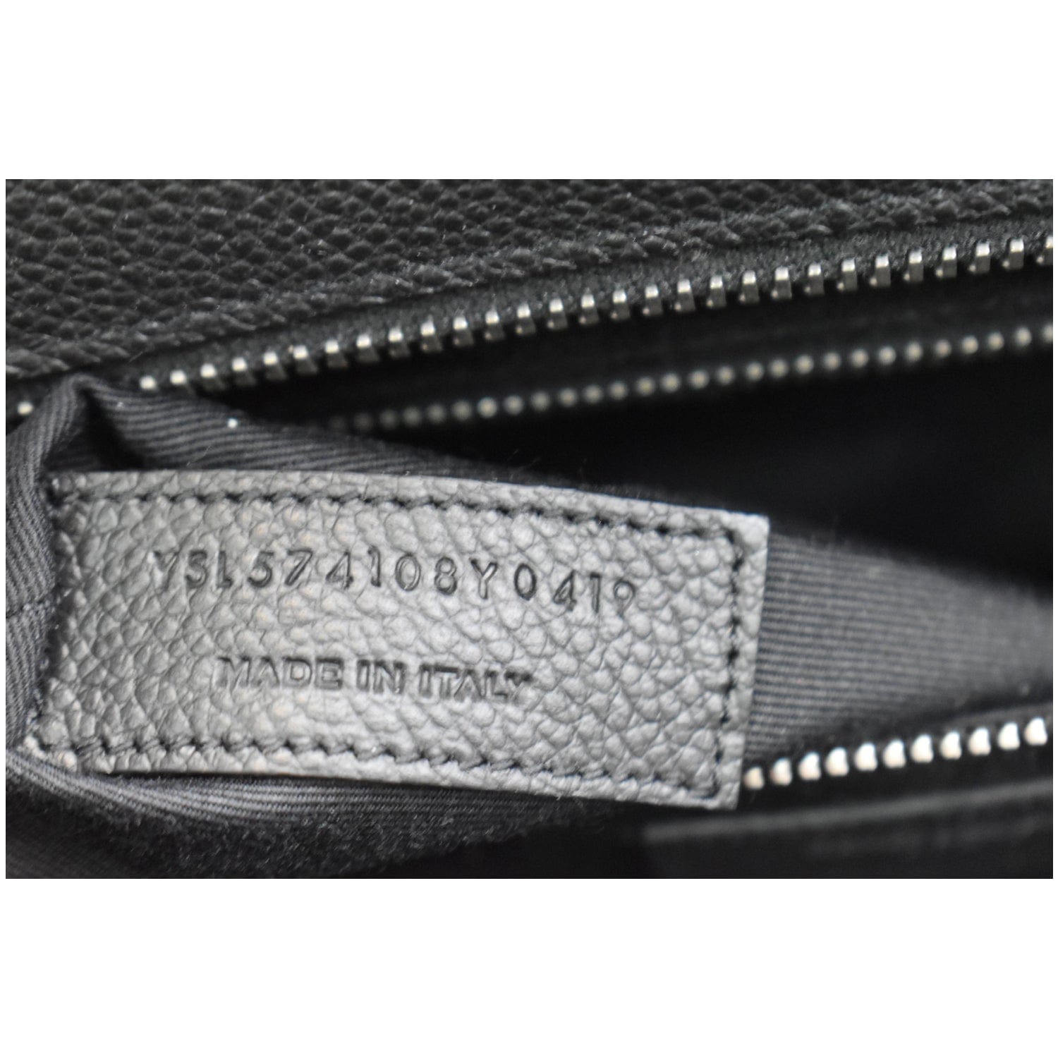 YVES SAINT LAURENT Cabas Rive Gauche Leather Tote Bag Black