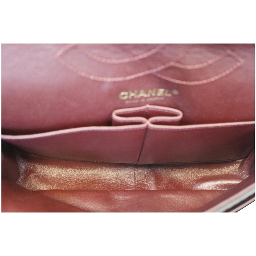 CHANEL Reissue Double Flap Patent Leather Shoulder Bag Black