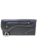CHRISTIAN DIOR Saddle Leather Wallet Black