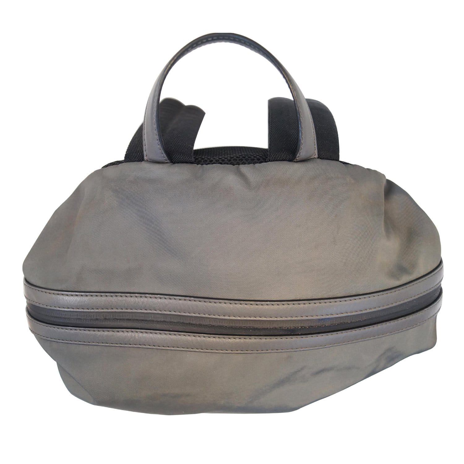 FENDI Shadow Logo Nylon Fabric Backpack Bag Grey/Black