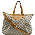 LOUIS VUITTON Siracusa GM Damier Azur Shoulder Bag White