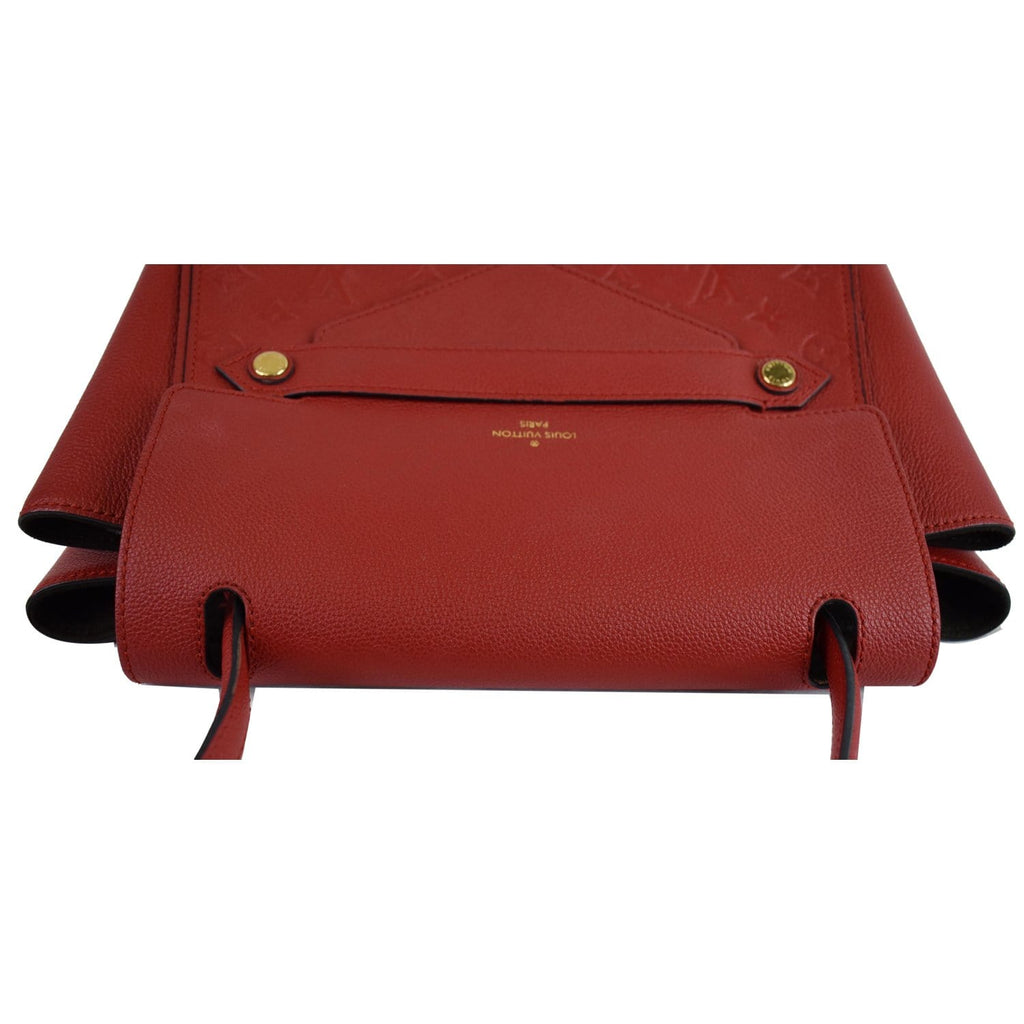 LOUIS VUITTON Trocadero Monogram Empreinte Leather Shoulder Bag Red