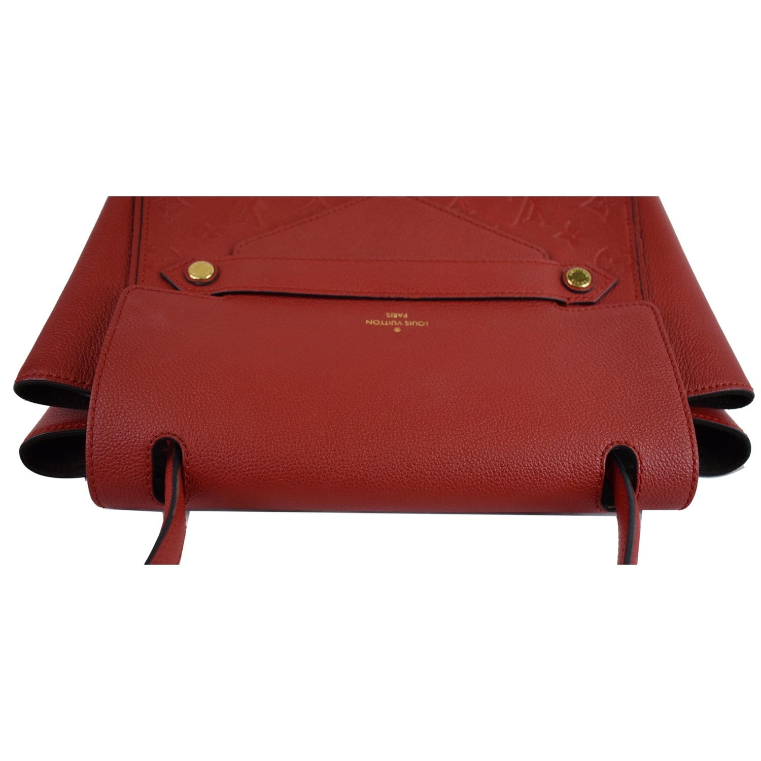 LOUIS VUITTON Trocadero Monogram Empreinte Leather Shoulder Bag Red