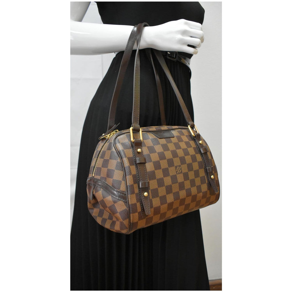 LOUIS VUITTON Rivington PM Damier Ebene Shoulder Bag Brown