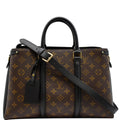 LOUIS VUITTON Soufflot MM Monogram Canvas Shoulder Bag Black