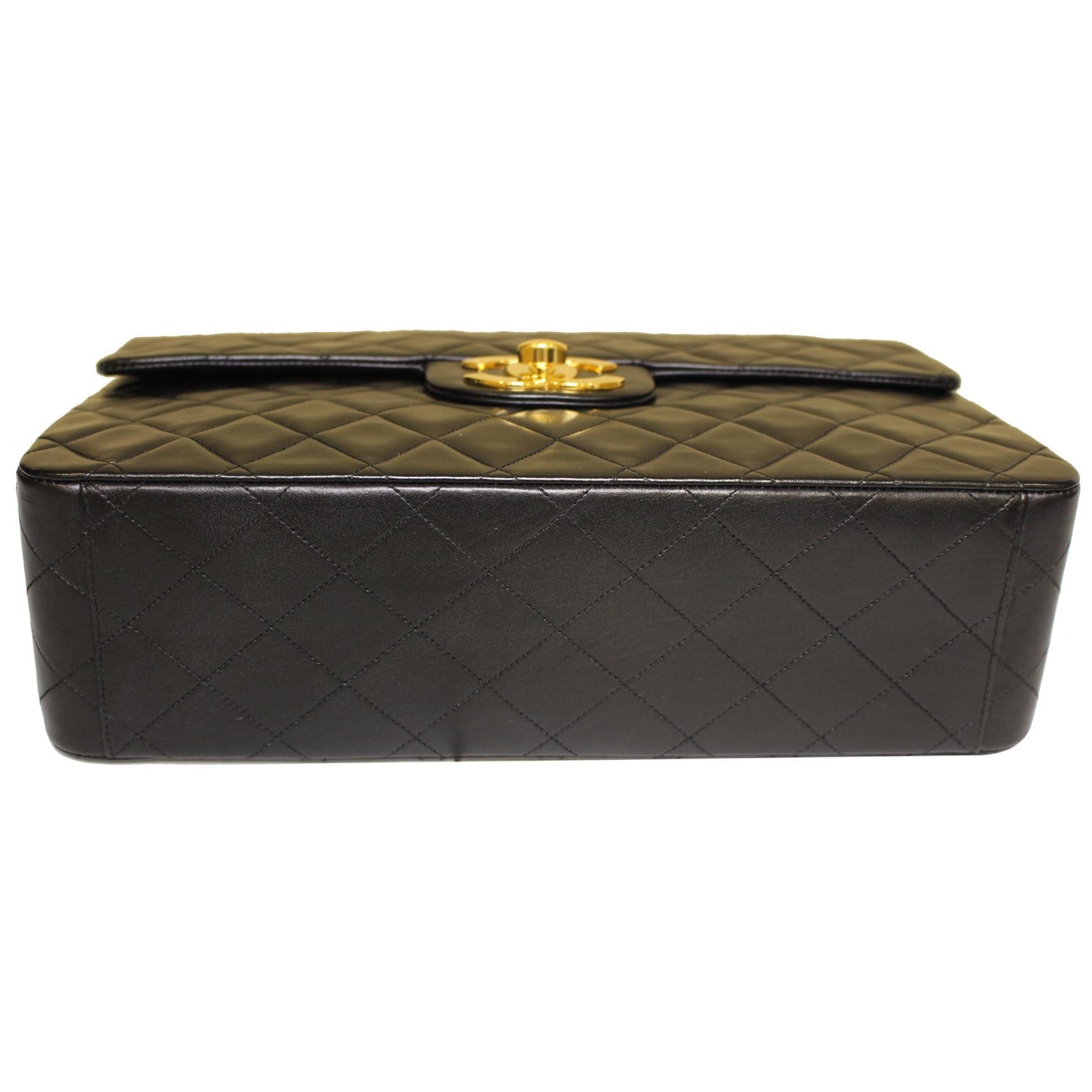 CHANEL Classic Flap XL Maxi Jumbo Quilted Lambskin Shoulder Bag Black