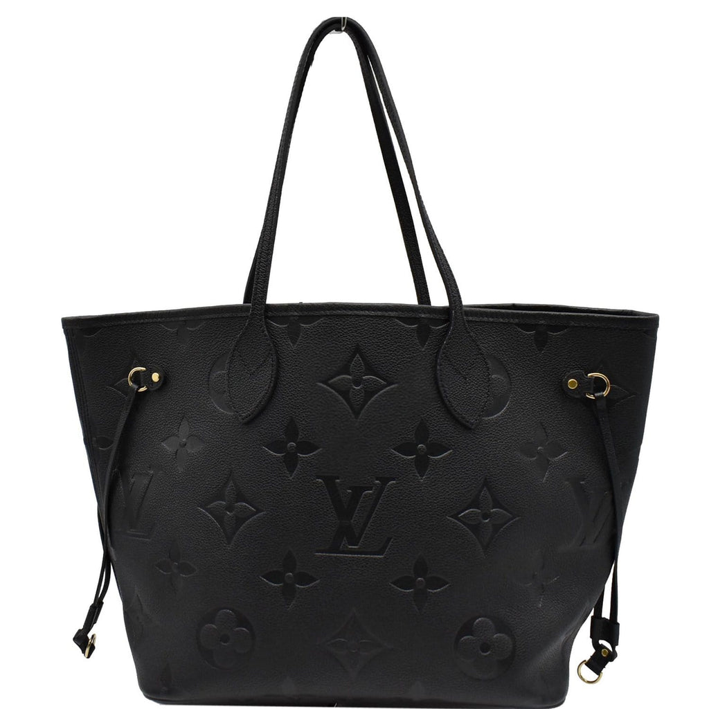 LOUIS VUITTON Neverfull MM Monogram Empreinte Tote Bag Black