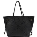 LOUIS VUITTON Neverfull MM Monogram Empreinte Tote Bag Black