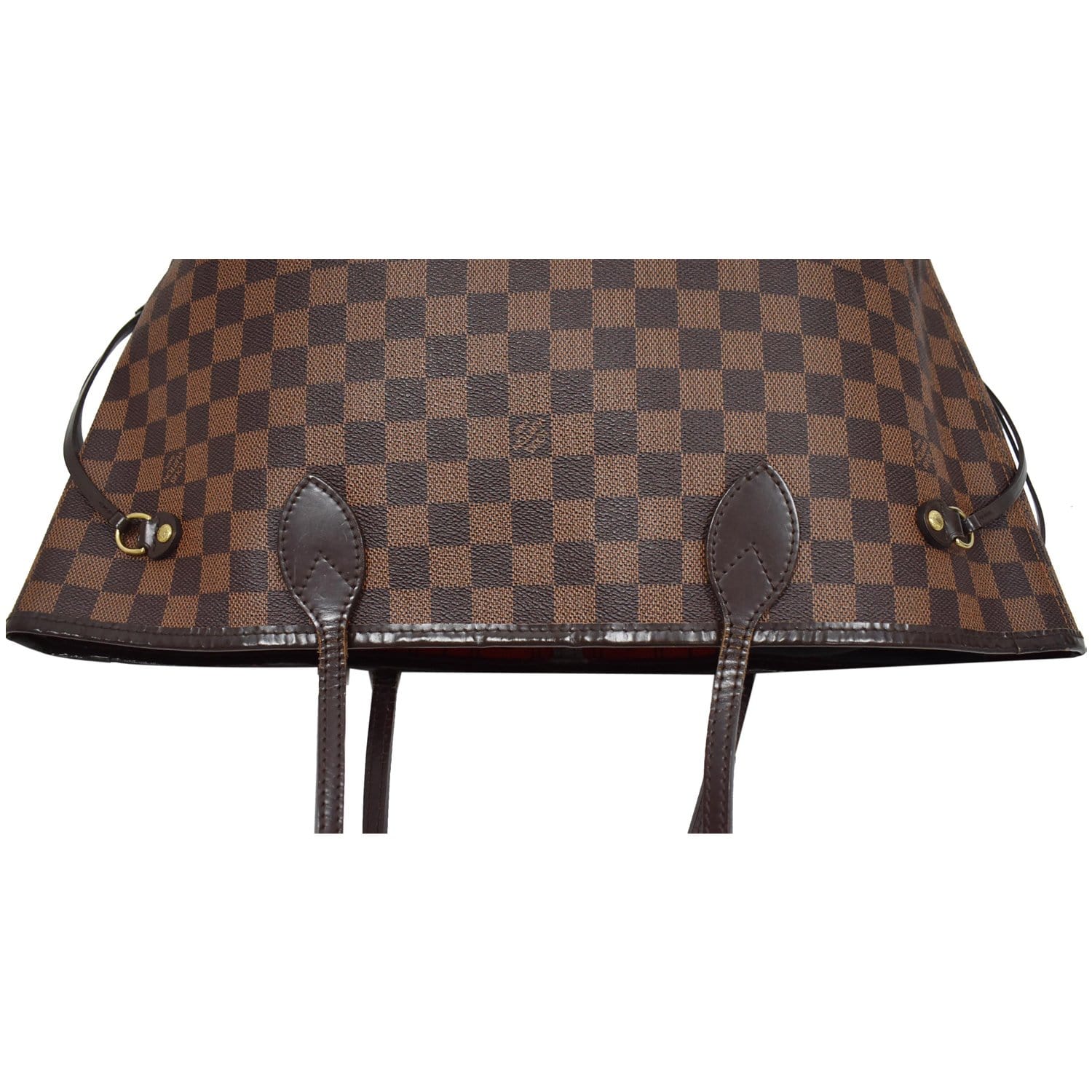 LOUIS VUITTON Neverfull MM Damier Ebene Tote Shoulder Bag Brown