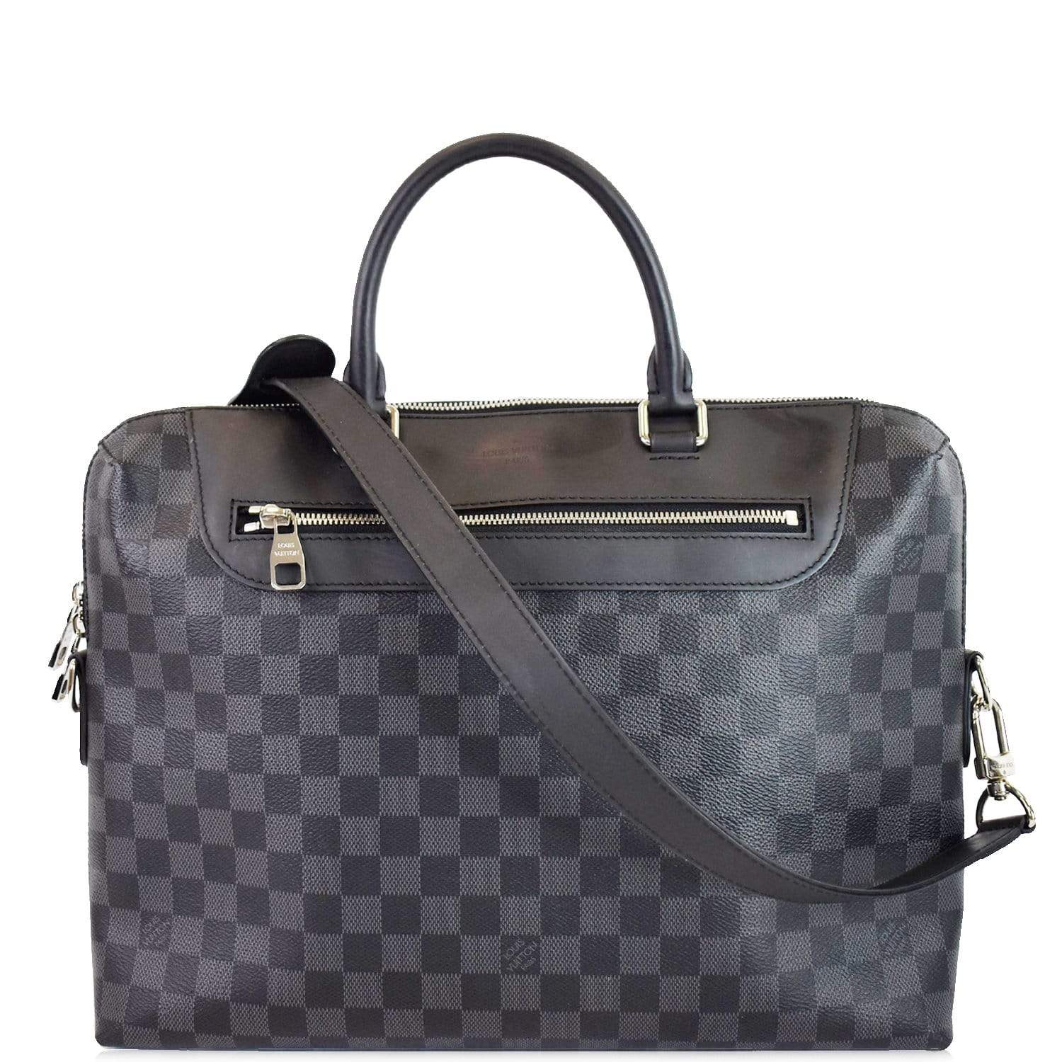 LOUIS VUITTON Porte-Documents Jour Graphite Briefcase Shoulder Bag Black