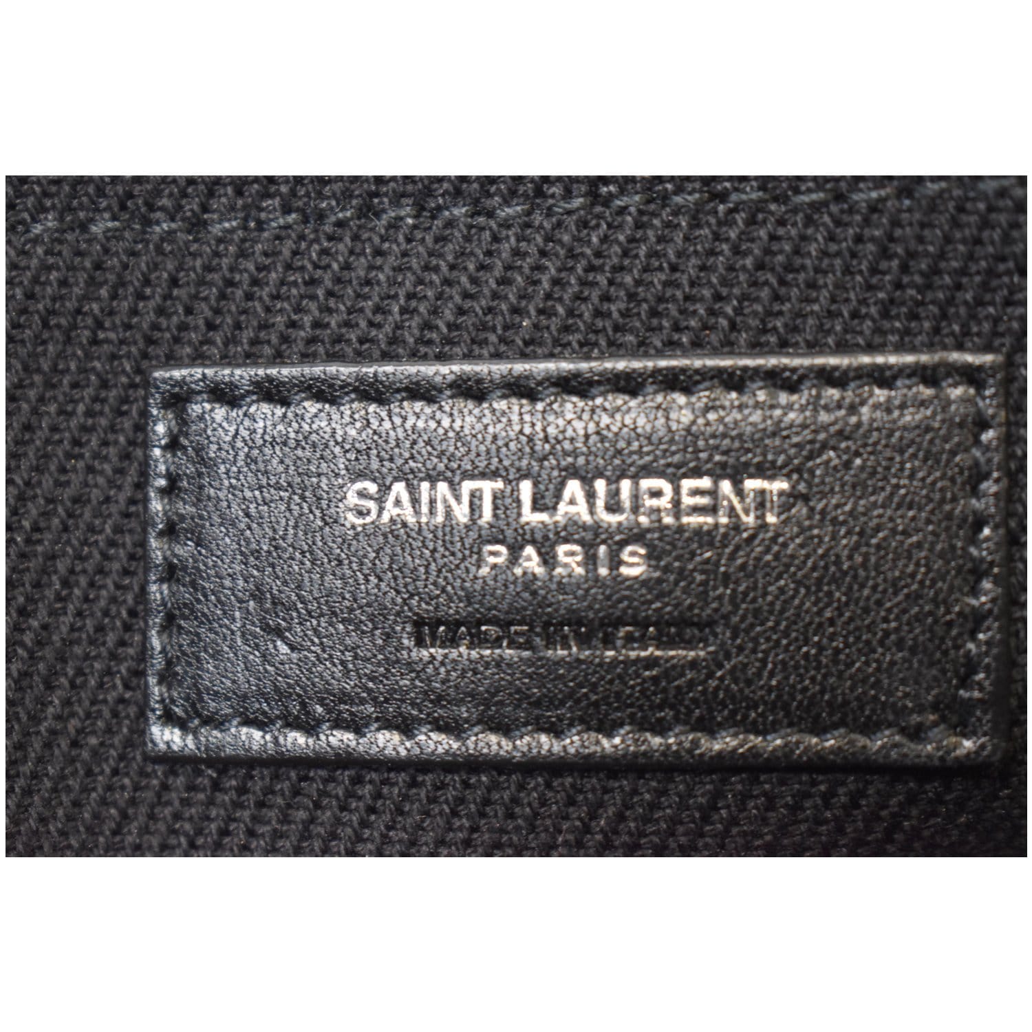 YVES SAINT LAURENT Rive Gauche Leather Tote Bag Black