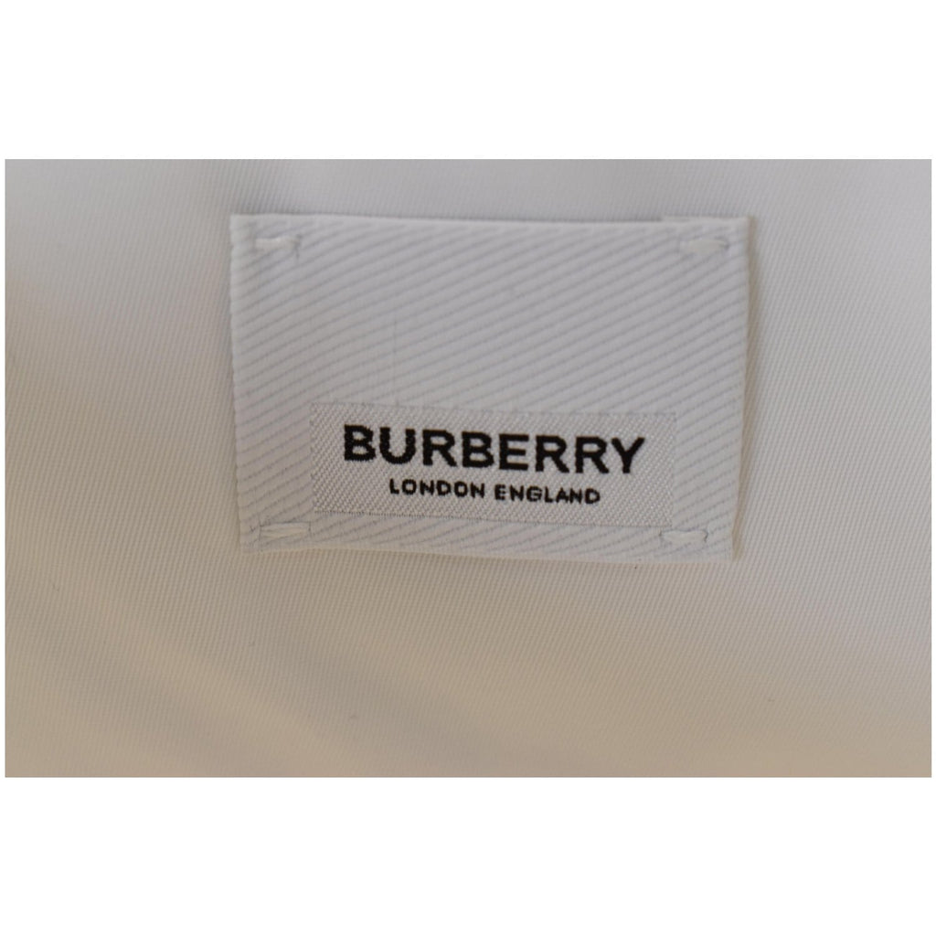 BURBERRY Flat Printed Large Nylon Tote Bag White Multi