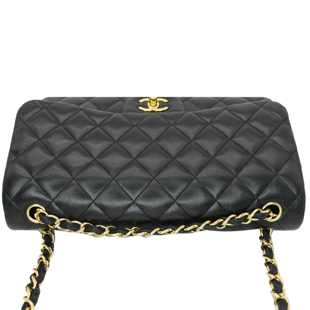 CHANEL Classic Jumbo Double Flap Lambskin Leather Shoulder Bag Black 24752035 - Hot Deals