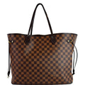 LOUIS VUITTON Neverfull GM Damier Ebene Tote Shoulder Bag Brown