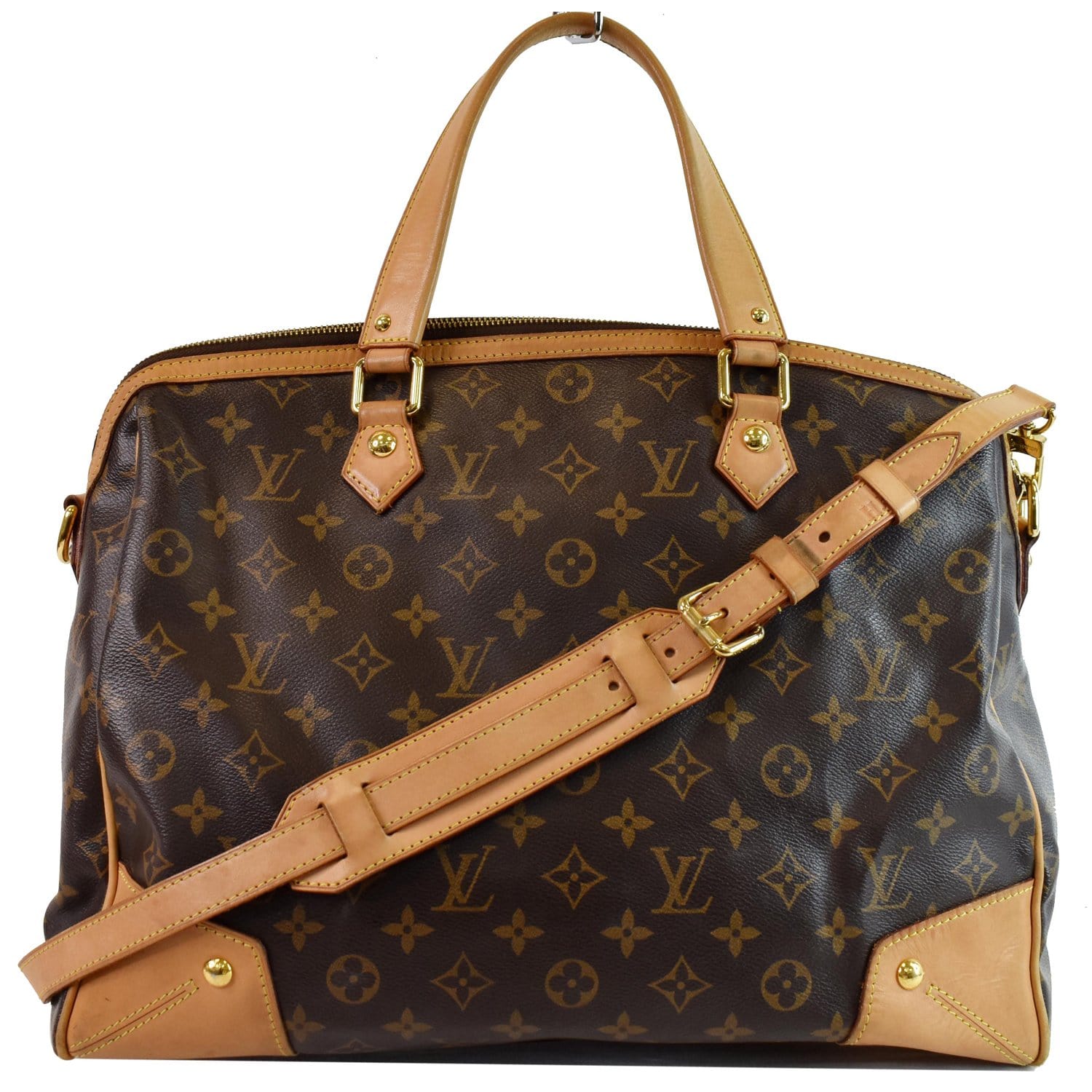 LOUIS VUITTON Retiro GM Monogram Canvas 2Way Shoulder Bag Brown