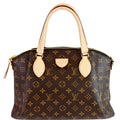 LOUIS VUITTON Rivoli PM Monogram Canvas Shoulder Bag Brown
