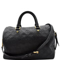 LOUIS VUITTON Speedy 30 Bandouliere Monogram Empreinte Leather Shoulder Bag Black