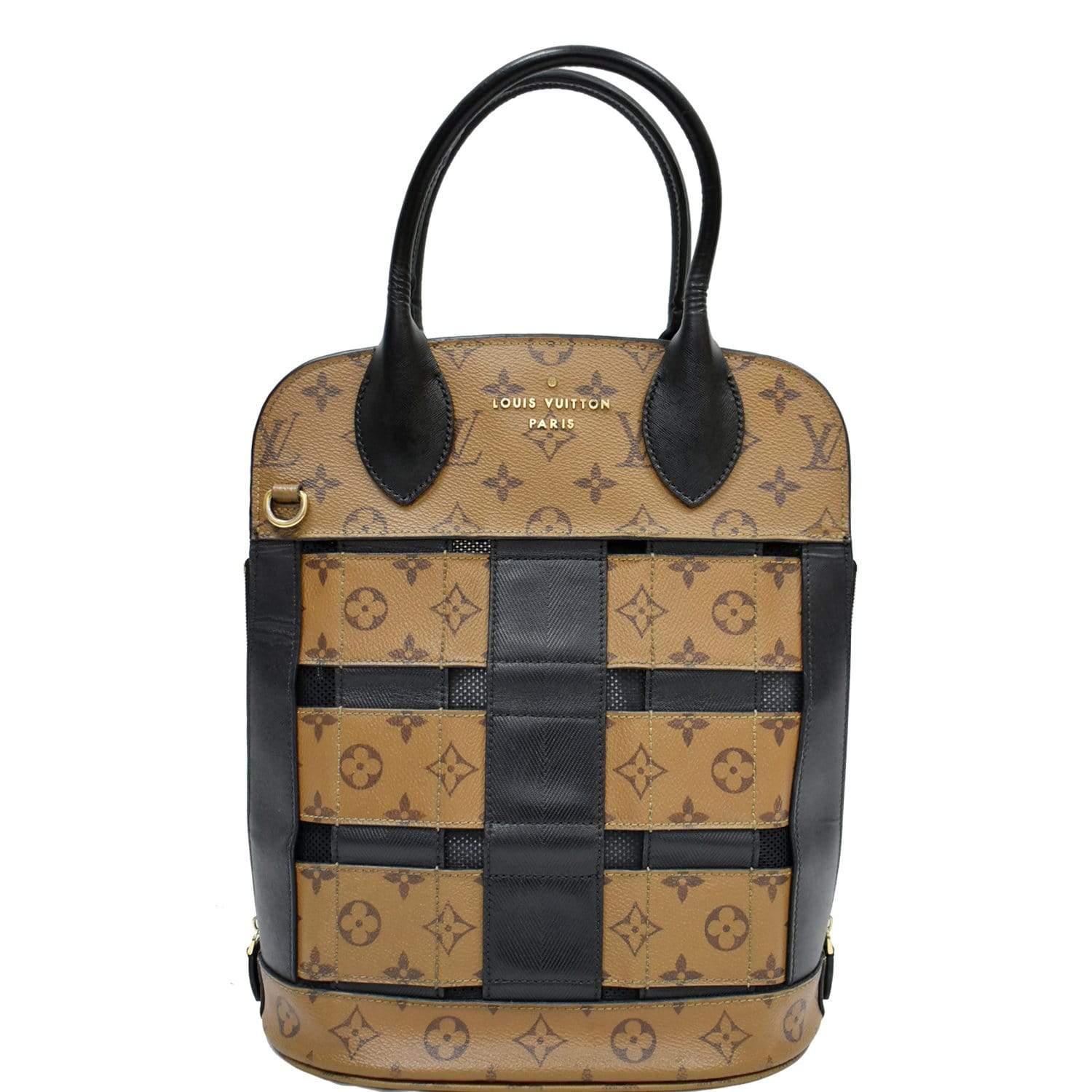 LOUIS VUITTON Tressage Reverse Monogram Tote Bag Brown