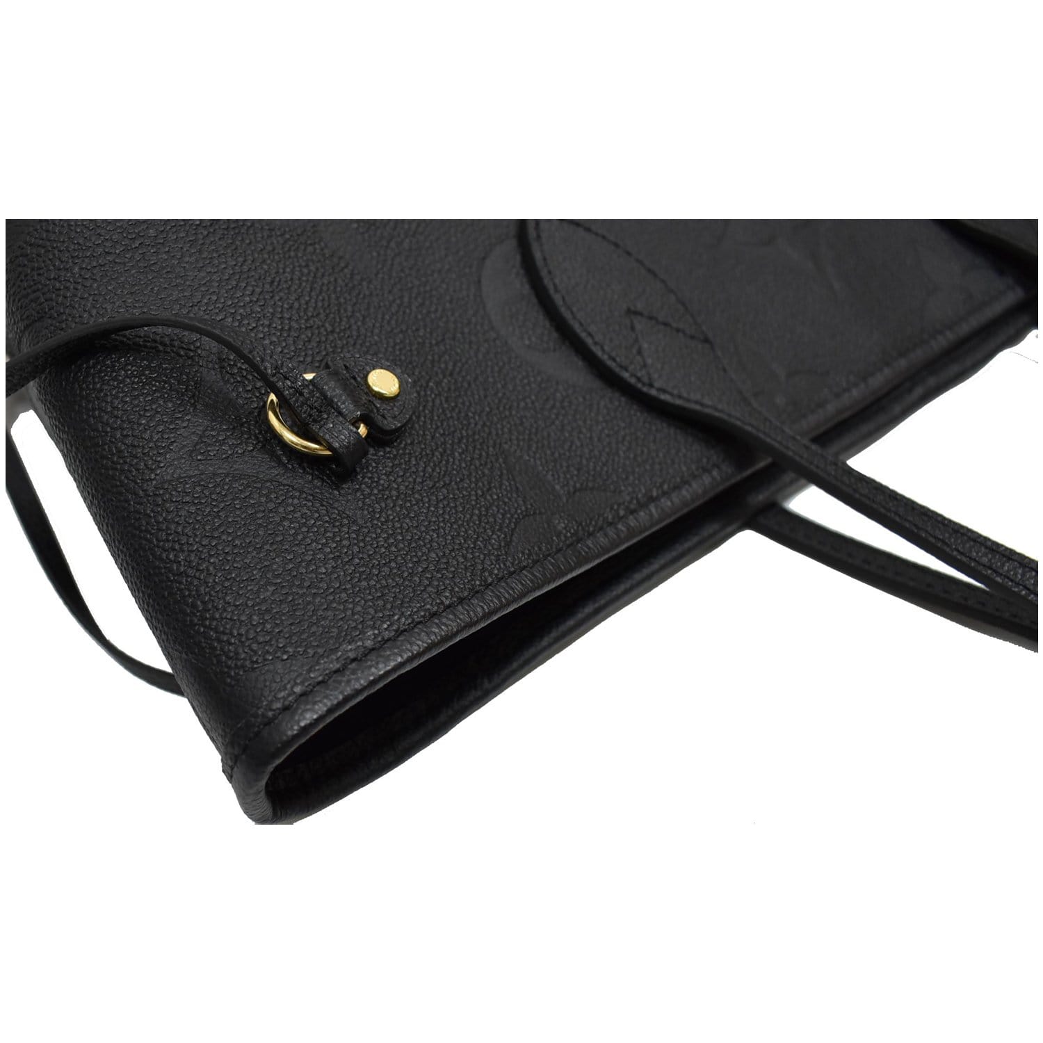 LOUIS VUITTON Neverfull MM Monogram Empreinte Tote Bag Black