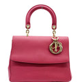 CHRISTIAN DIOR Be Dior Leather Flap Shoulder Bag Pink