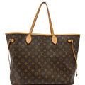 LOUIS VUITTON Neverfull GM Monogram Canvas Tote Bag Brown