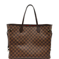 LOUIS VUITTON Neverfull GM Damier Ebene Tote Bag Brown