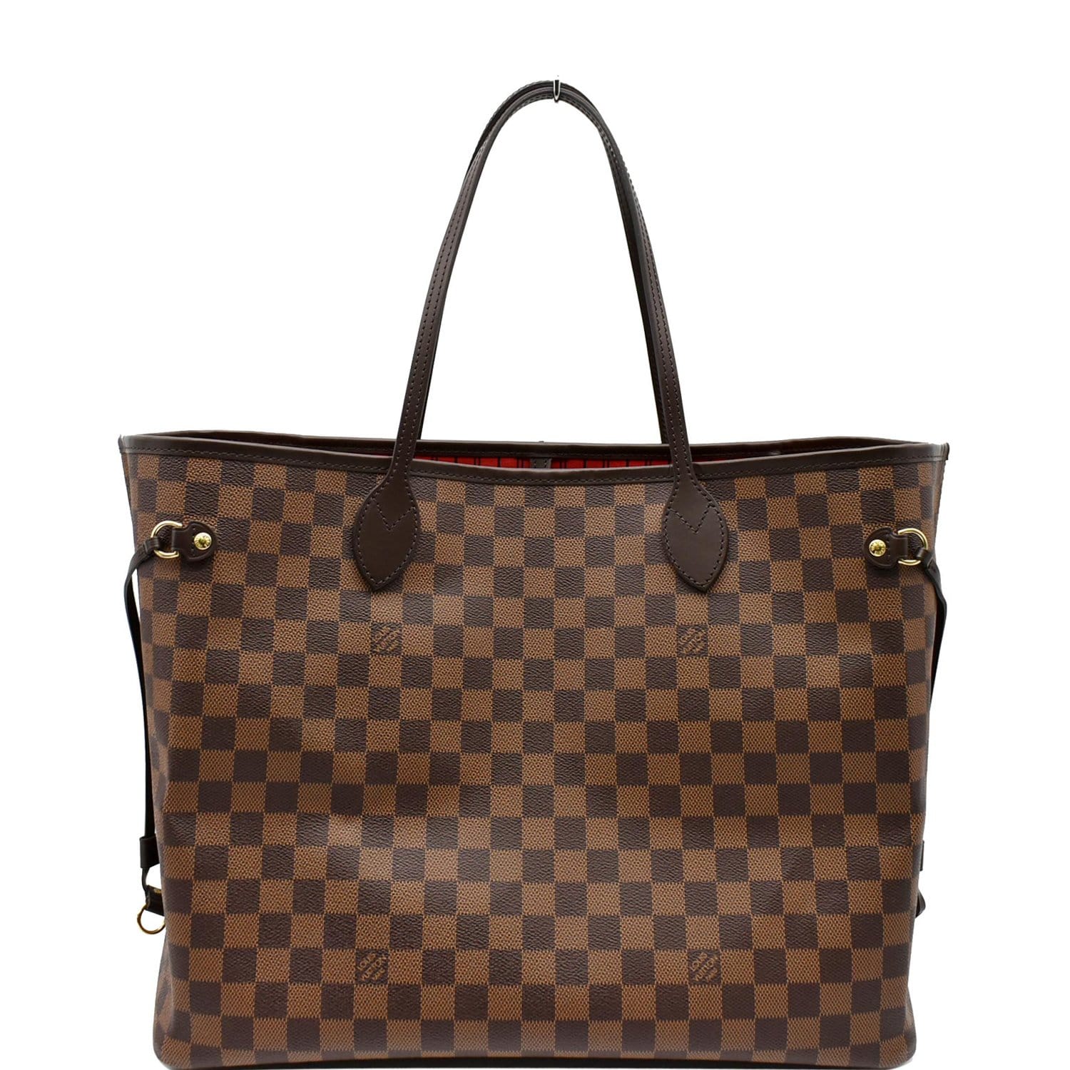 LOUIS VUITTON Neverfull GM Damier Ebene Tote Bag Brown