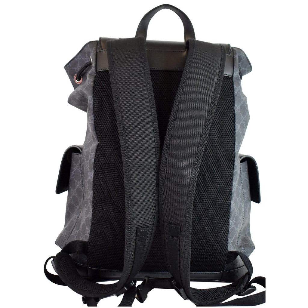 GUCCI GG Supreme Microfiber Backpack Bag 495563 Black