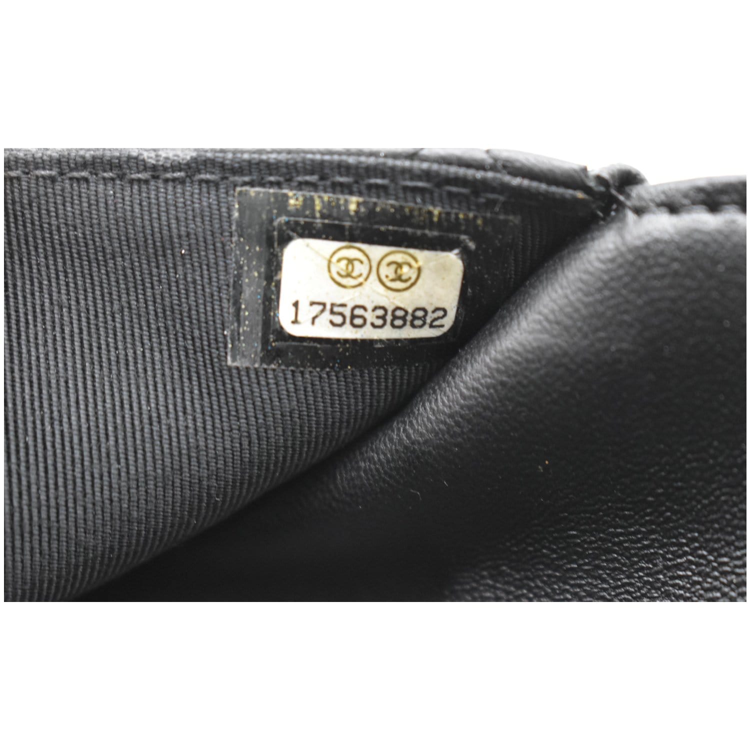 CHANEL WOC Lambskin Leather Chain Crossbody Bag Black