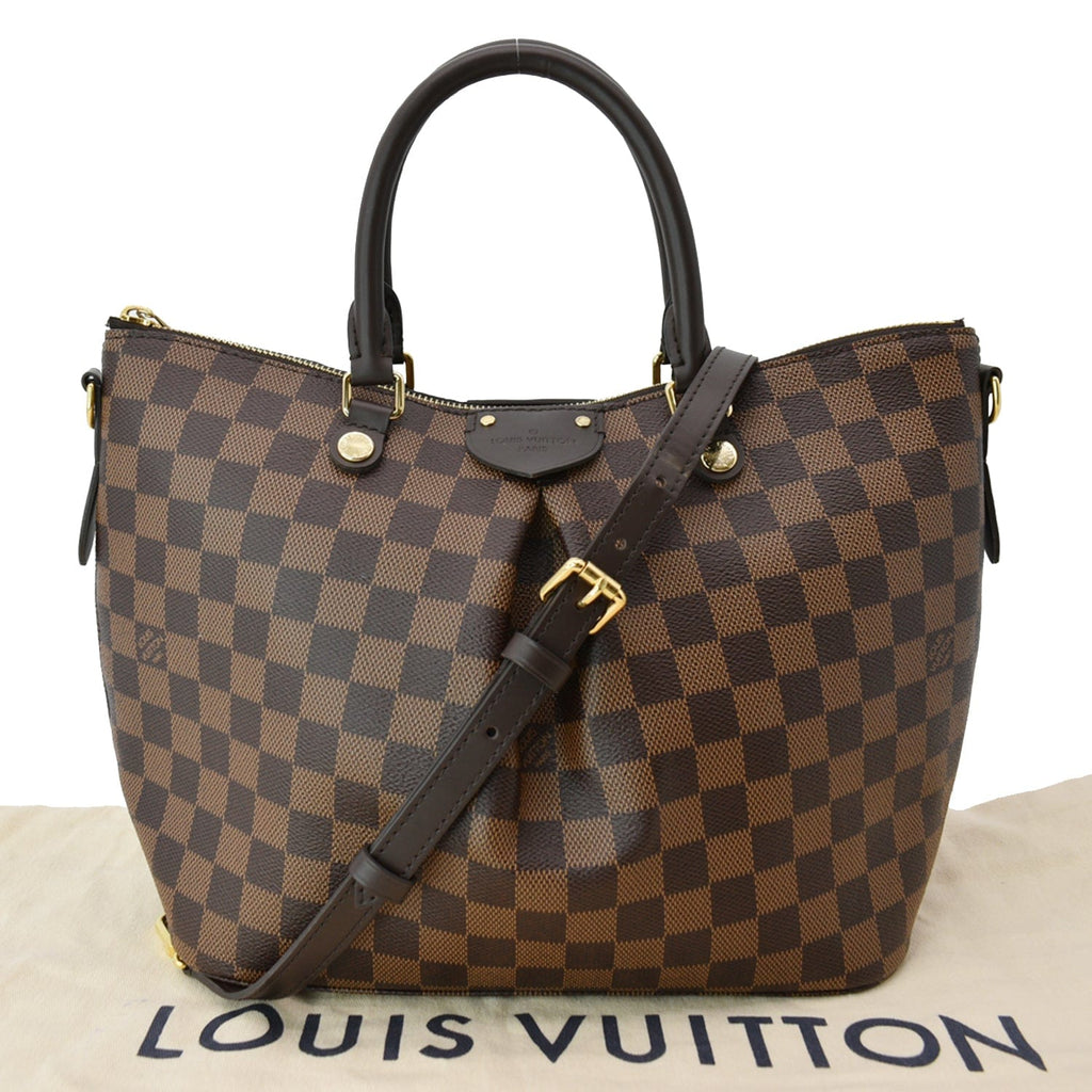 LOUIS VUITTON Siena MM Damier Ebene Shoulder Bag Brown