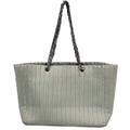 CHANEL Large CC Chain Lambskin Tote Shoulder Bag Cream